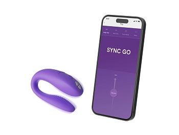 1-8 W-V Вибромассажер для пар Sync Go We-Connect фиолетовый