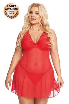 1892310 Сорочка и трусики Berta XXXL красные