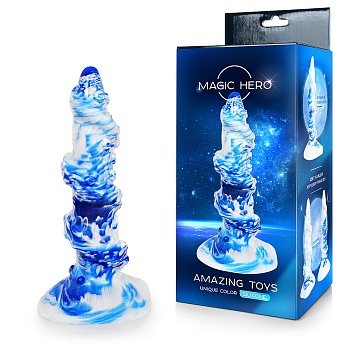 13012 Фаллоимитатор рельефный Magic Hero мраморный