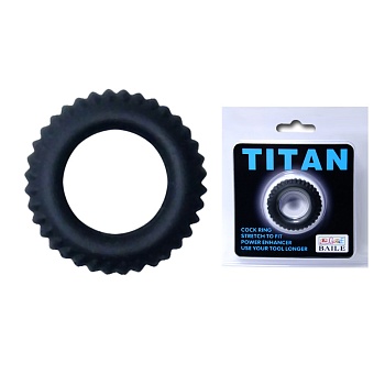 210144 Эрекционное кольцо с ребрышками TITAN
